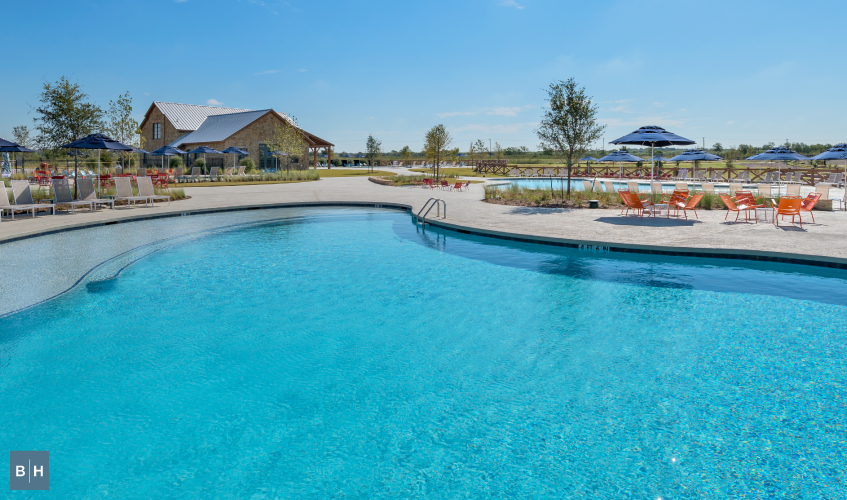 Community pool at Light Farms Celina Texas